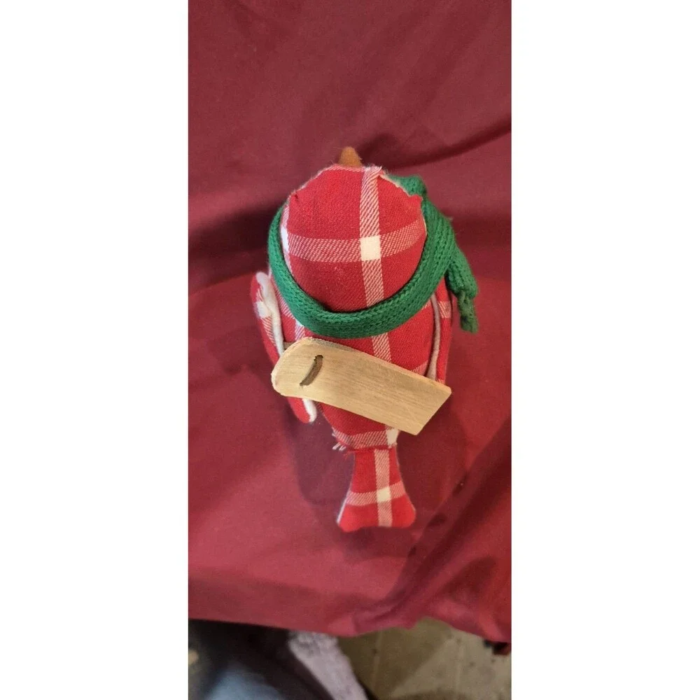 Target Wondershop 2018 Featherly Friends TOBY Christmas Fabric Bird W/ Sled EUC